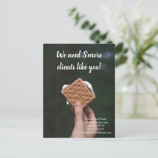 Carte Postale s'more clients référencement immobilier vente (Debout devant)