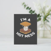 Carte Postale Smores Camper Funny Camping Mess Hot Mess Camping  (Debout devant)