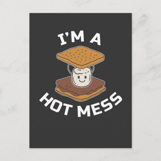 Carte Postale Smores Camper Funny Camping Mess Hot Mess Camping  (Devant)