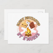 Carte Postale Smores Cute Camping Camping Vacances Filles (Devant / Derrière)