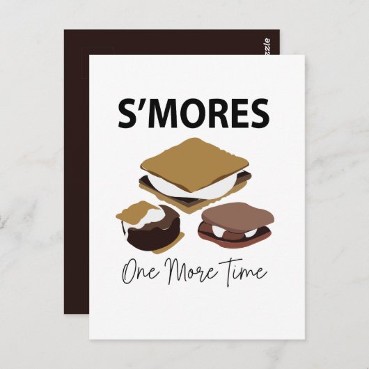 Carte Postale Smores S'Mores Dessert Une Fois De Plus Smore (Devant / Derrière)
