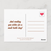 Carte Postale Snail Cute Avec Espèce Arc En Ciel - Jour Tastique (Dos)