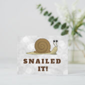 Carte Postale Snail Mail Snail It Cute Funny Retro (Debout devant)