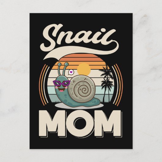 Carte Postale Snail Mama Gardening Snail Lover (Devant)