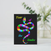 Carte postale Snake Psychedelic Rainbow (Debout devant)