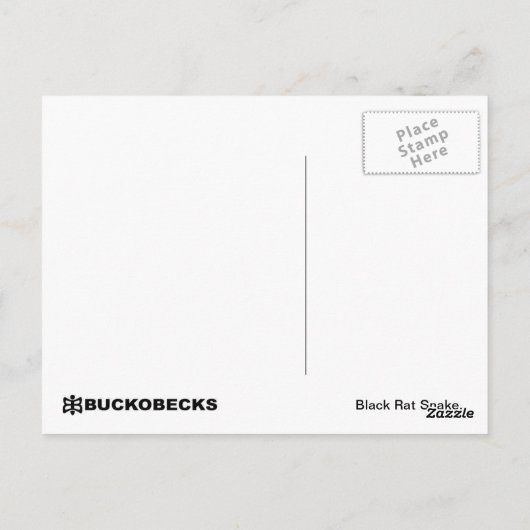 Carte postale Snake Rat Noir. (Dos)