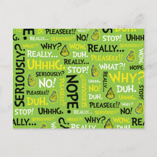 Carte Postale Snarky Grinch   Grinch Snarky Phrase Motif