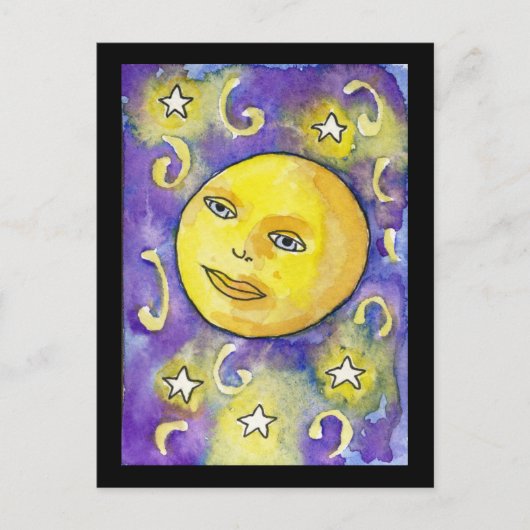Carte postale Snarky Moon et Stars (Devant)