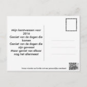 Carte Postale Sneeuwpop met blauwe doit (Dos)