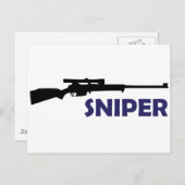 CARTE POSTALE **SNIPER** (Devant / Derrière)