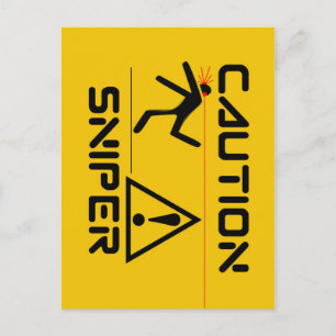 Carte Postale Sniper drôle