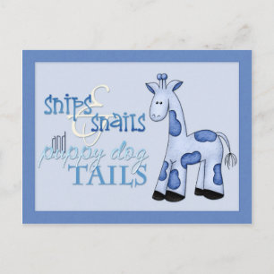 Carte Postale Snips & Snails Baby Boy Blue Shower Invitation