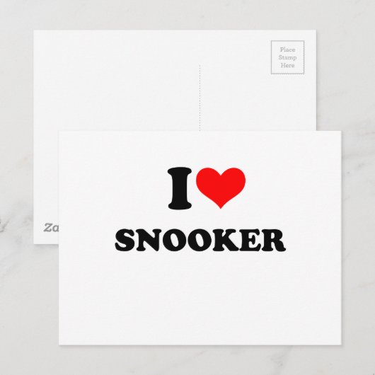 Carte Postale snooker (Devant / Derrière)