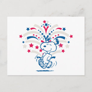 Carte Postale Snoopy 4 juillet Danse