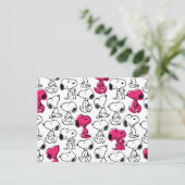 Carte Postale Snoopy Black & Magenta Motif (Debout devant)