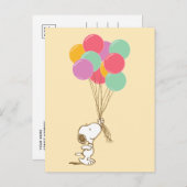 Carte Postale Snoopy et ballons (Devant / Derrière)