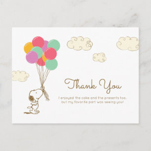 Carte Postale Snoopy et Ballons Anniversaire