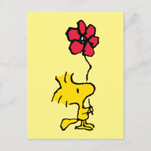 Carte Postale Snoopy So Sweet Flower Motif