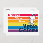 Carte Postale Snoopy | Toujours afficher vos vraies couleurs (Devant / Derrière)