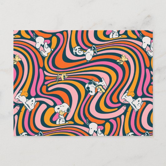 Carte Postale Snoopy & Woodstock Vibes Super Motif violet (Devant)