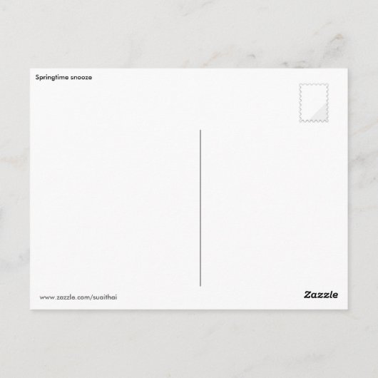 Carte Postale Snooze du printemps (Dos)