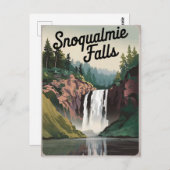Carte Postale Snoqualmie Falls Vintage (Devant / Derrière)