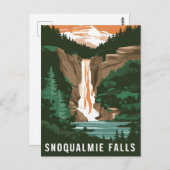 Carte Postale Snoqualmie Falls, WA (Devant / Derrière)