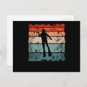 Carte Postale Snorkel flottant de plongée Vintage (Devant / Derrière)