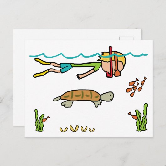 Carte Postale Snorkeling (Devant / Derrière)