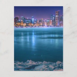 Carte Postale Snow and ice abound on lake michiga at Arctic