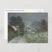 Carte Postale Snow at Argenteuil par Claude Monet (Devant / Derrière)