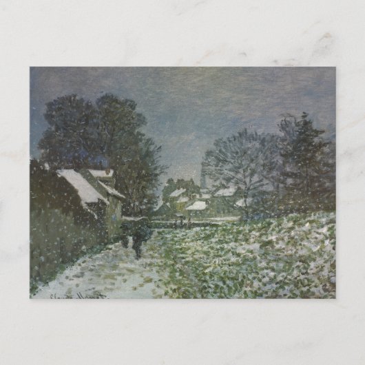 Carte Postale Snow at Argenteuil par Claude Monet (Devant)