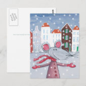 Carte Postale Snow Mouse (Devant / Derrière)