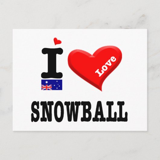 Carte Postale SNOWBALL - I Love - (Devant)