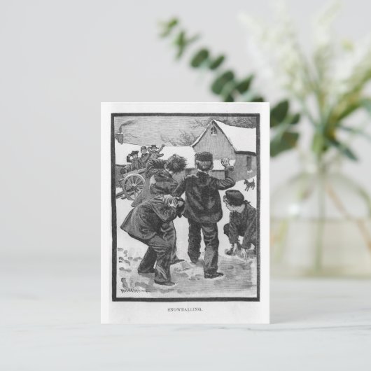 Carte Postale Snowballing ! (Debout devant)