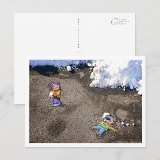 Carte Postale snowboard (Devant / Derrière)