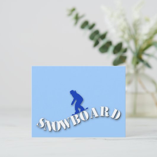 Carte postale Snowboard (Debout devant)