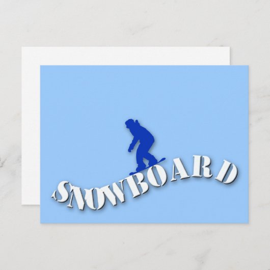 Carte postale Snowboard (Devant / Derrière)