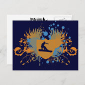 Carte Postale snowboard : hi-fi : (Devant / Derrière)