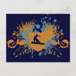 Carte Postale snowboard : hi-fi :
