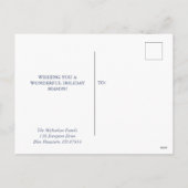 Carte postale Snowboard Highland Cow (Dos)