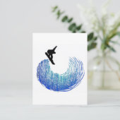 Carte Postale Snowboard No Crusty (Debout devant)