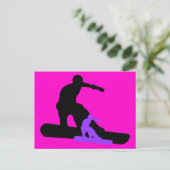 Carte Postale snowboard : ombrage (Debout devant)