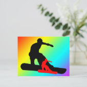 Carte Postale snowboard : ombrage (Debout devant)