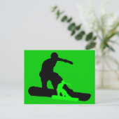 Carte Postale snowboard : ombrage (Debout devant)