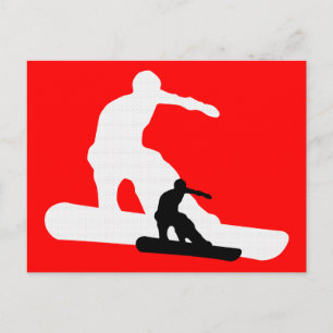 Carte Postale snowboard : ombrage