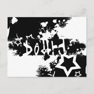 Carte Postale snowboard : rayé