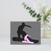 Carte Postale snowboard : shadowstance (Debout devant)