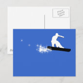 Carte Postale snowboard. simple. (Devant / Derrière)