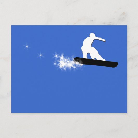 Carte Postale snowboard. simple. (Devant)
